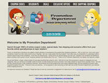 Tablet Screenshot of mypromotiondepartment.com